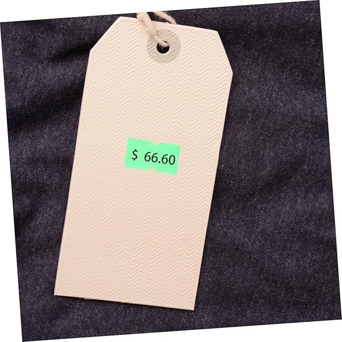 Lurrose 5000pcs Price Tag Paper Fluorescent Pricing Stickers for Retail Supermarket Office Use Print Easy to See Double-Sided Design Efficient Marking