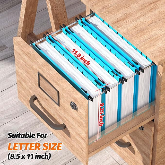 Shutex Extra Capacity Plastic Hanging File Folders,12 Pack Reinforced Hang Folders,Heavy Duty 2 Inch Expansion,Plastic Filing Cabinet Folders,Letter Size,Designed for Bulk Files, Medical Charts,Blue