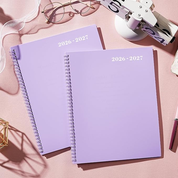 2026-2027 Monthly Planner - 2026-2027 Planner, 26-27 Monthly Calendar, JUL 2026 - DEC 2027, 18-Month with Tabs, Pocket, Label, 9" * 11", Purple Cover
