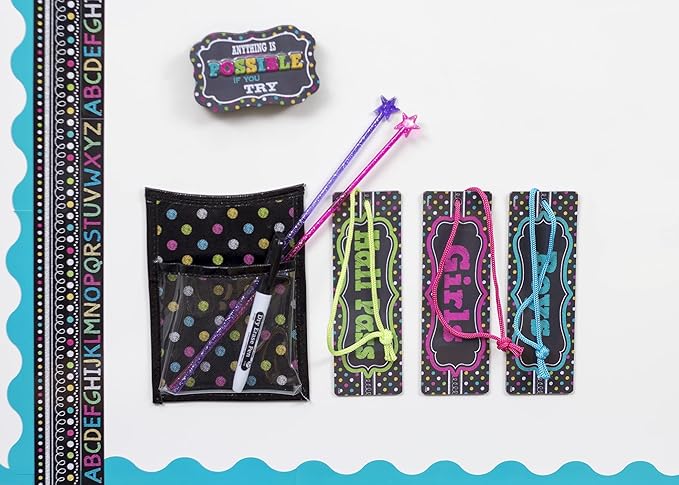 Teacher Created Resources 77278 Chalkboard Brights Magnetic Boys Pass