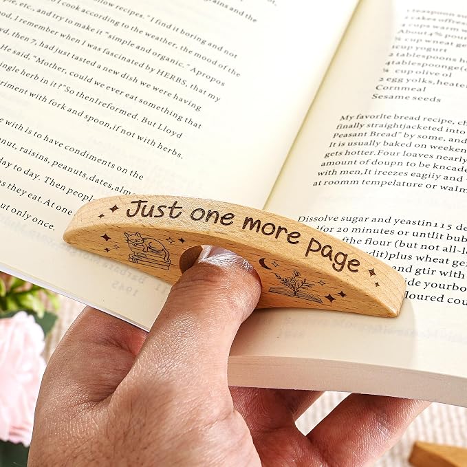 Just One More Page – Personalized Book Page Holder | Custom Name Thumb Spreader | Reading Gift for Book Lovers & Kids