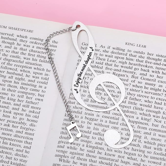 Bookmark for Women Men Music Lover Gifts for Him Her Girls Boys, Enjoy The Next Chapter Graduation Christmas Birthday Anniversary Retirement Gifts Graduation Gifts for Women
