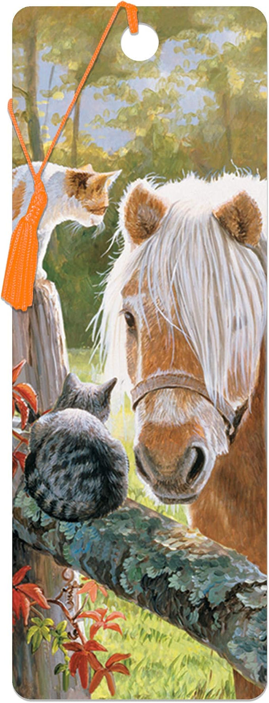 3D LiveLife Bookmark - Just Visiting from Deluxebase. Cute Lenticular Horse Page Marker. Animal Themed Accessories for Book Lovers. Small Gifts for Men, Women, Writers and Teachers.
