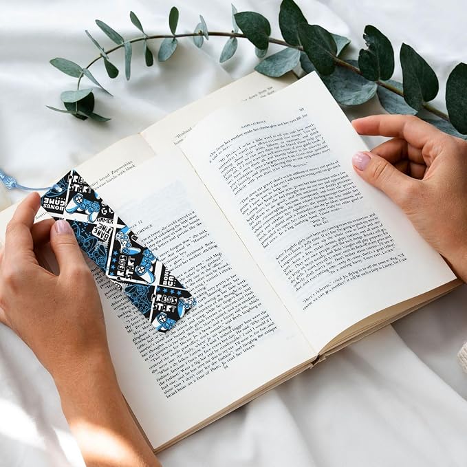 Game 5pcs Wood Bookmarks with Tassel for Planner Reading Book Lovers Accessory Readers Men Women 4.6 X 1.2 Inch