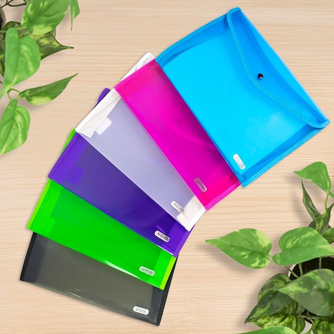 BAZIC Products V-Flap A4/Letter Size Document Holder, for Documents Office School, Box of 24