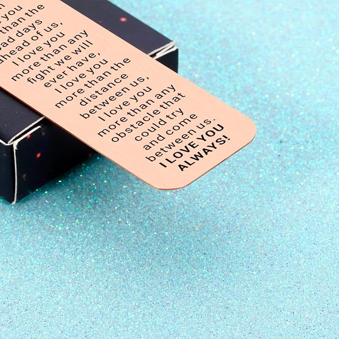 7 Years 7th Anniversary Copper Gifts for Him Her Men Women Couple 7th Copper Anniversary Wedding Gifts for Her Wife Girlfriend Husband Anniversarys Coppers Christmas Valentine Gift Bookmark for Women