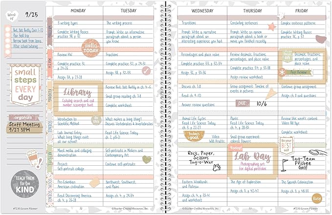 Teacher Created Resources Terrazzo Tones Teacher Planner (TCR7230)