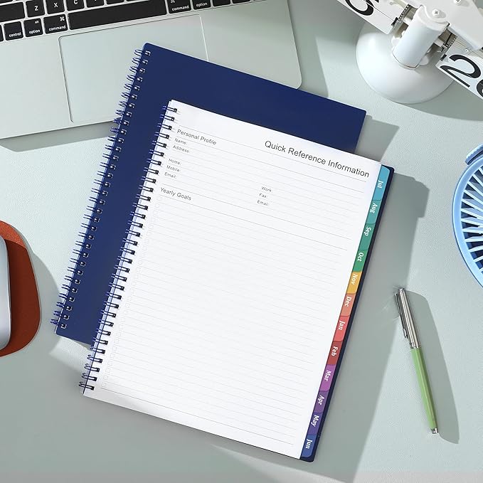2026-2027 Planner - 2026-2027 Planners Weekly and Monthly, JUL. 2026 - JUN. 2027 11'' x 9'', Planner 26-27 with Colorful Tabs, Premium Paper, Twin-wire Binding - Classic Navy Blue