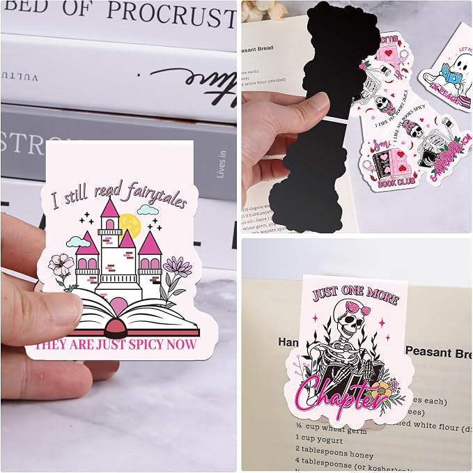 Funny Magnetic Bookmarks for Women: 9 Pcs Cute Magnet Book Marks for Reading, Spicy Fairytale Book Markers Clips, Bookish Gifts for Women Hot Girls Adults