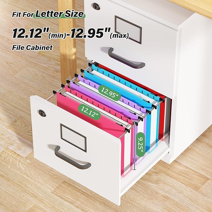 Ansook Hanging File Folder Letter Size Extra Capacity,Heavy Duty 2" Expansion Plastic File Folders Hanging with Tabs,6 Pack Reinforced Hanging File Organizer,File Cabinet Folders for Office Bulk Files