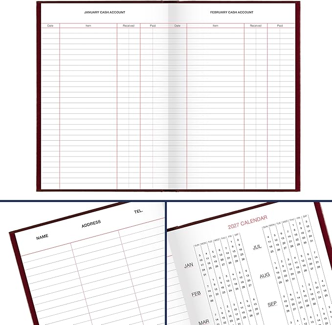 AT-A-GLANCE 2026 Diary, Standard Diary, Daily, 5" x 7-1/2", Small, 12-Month, Hardcover, Red (SD3871326)