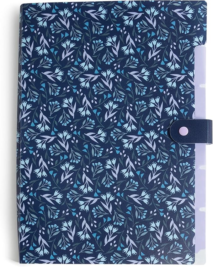 U Brands Fashion Expanding File Folder, Poly 5-Pocket Folder, Elevated Patterns, 3 Pack (3450U01-12)