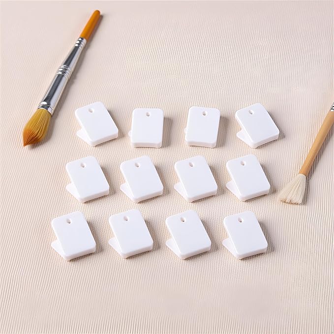 20Pcs White Plastic Chip Bag Clips Sealing Food Clips Snack Bag Photo Binder Paper Clamps Hinge Tape Adhesives and Fasteners, Office Paper Clamps
