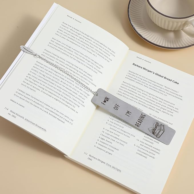 Metal Funny Bookmarks for Women Book Lover Gifts Cute Book Marker for Reading Best Friend Birthday Gifts for Women Friendship Christmas Books Club Gift Books Accessories for Bookworm Coworker