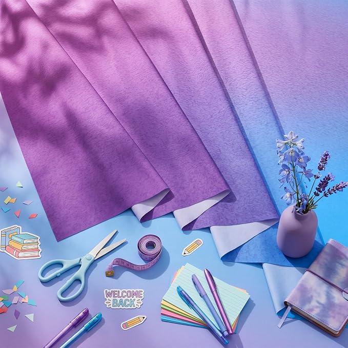 Mindsoft Bulletin Board Paper 48'' x 107'' Class Boards for Classroom Bulletin Boards Everyone is Welcome Classroom Board Decor Pillows Curtains Crafts (Purple Blue,1 Pc)