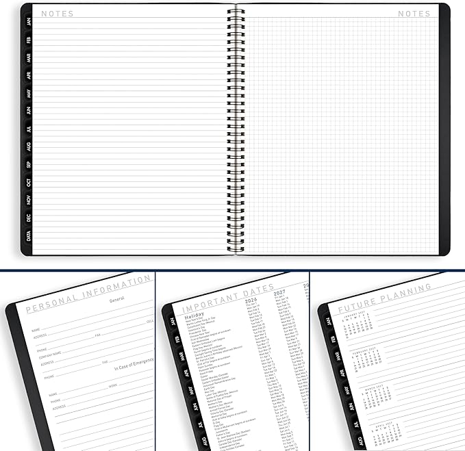 AT-A-GLANCE 2026 Planner, Monthly, 9” x 11”, Large, Contemporary, Black (70260X0526)