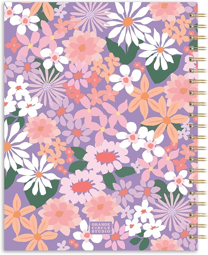 Orange Circle Studio 2026 Planner, Secret Garden, Extra Large Spiral Planners, Weekly & Monthly Planner for School or Work, Note Pages, Budget, Goal & Hydration Tracker, 256 Stickers