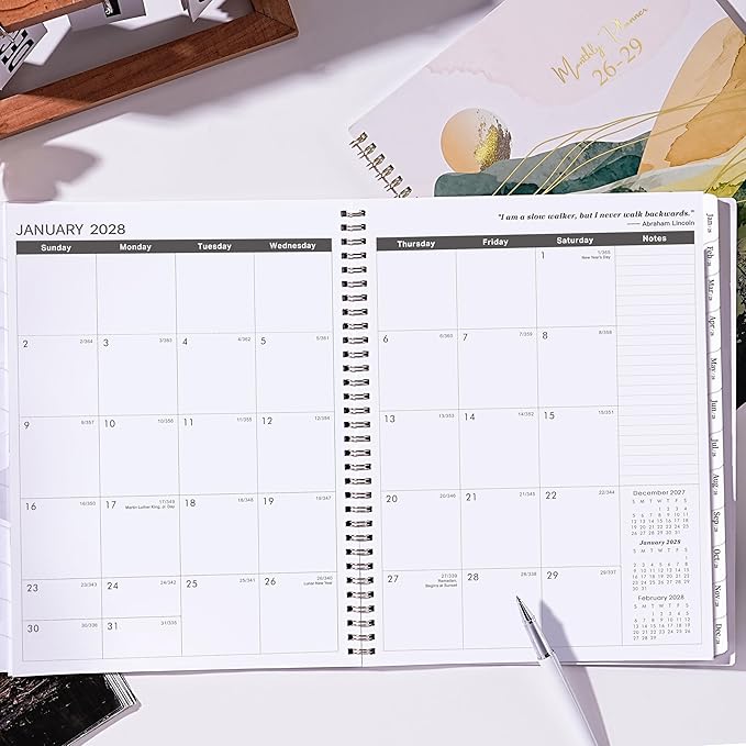 2026-2029 Monthly Calendar Planner - 9" × 11", Large 3 Year Monthly Planner, JUL. 2026 - JUN. 2029, Large Calendar with Tab, Premium Paper, Back Pockets, Sturdy Cover