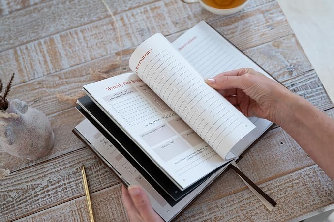 Goal Planner and Monthly Business Planner for Entrepreneurs, Coaches and Small Business Owners, Undated A5 Goal Setting Journal with Guided Prompts, Strategic by Design