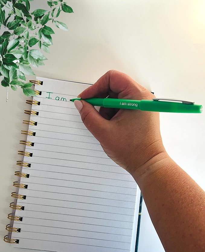 Felt Tip Pens with Positive Affirmations – Perfect for Teachers & Educators, Marking & Corrections – Great for Writing, Journals, Drawing, Planning – Great gift idea! (5 pack)