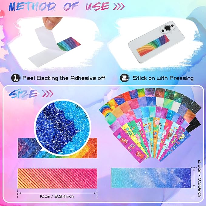 Gersoniel 72 Pcs Anxiety Sensory Stickers Calm Stickers Adhesive Textured Mental Health Strips Mindfulness Fidget Decals Stress Anxiety Relief Items for Desk Therapy Office Counselor(Mixed)