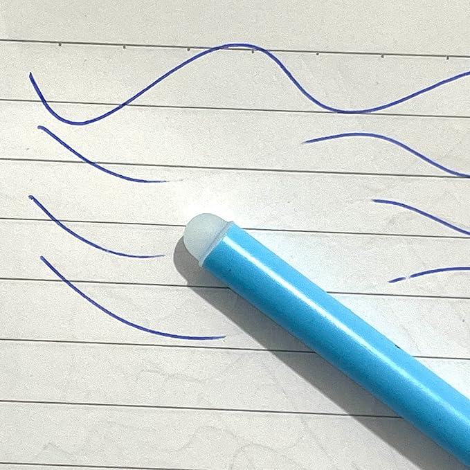sencoo 5 pack Erasable Blue Gel Pens Fine Point Retractable Roller Ball Pens 0.5 mm Smooth Writing Pens Cute Pens School Office Gift Pens