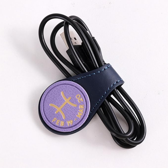 3 PCS Leather Magnetic Bookmark Clips, Zodiac PU Leather Bookmarks for Book Lovers, Full Set of Book Clip Accessories, Water Sign