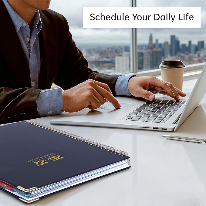 Yoment Planner 2026-2027 Weekly and Monthly 8.5"x11" Large Hardcover Planner from Jul 2026 - Dec 2027 18 Months Calendar Planners for Women Men Yearly Agenda Daily Weekly Planning with Tabs, Black