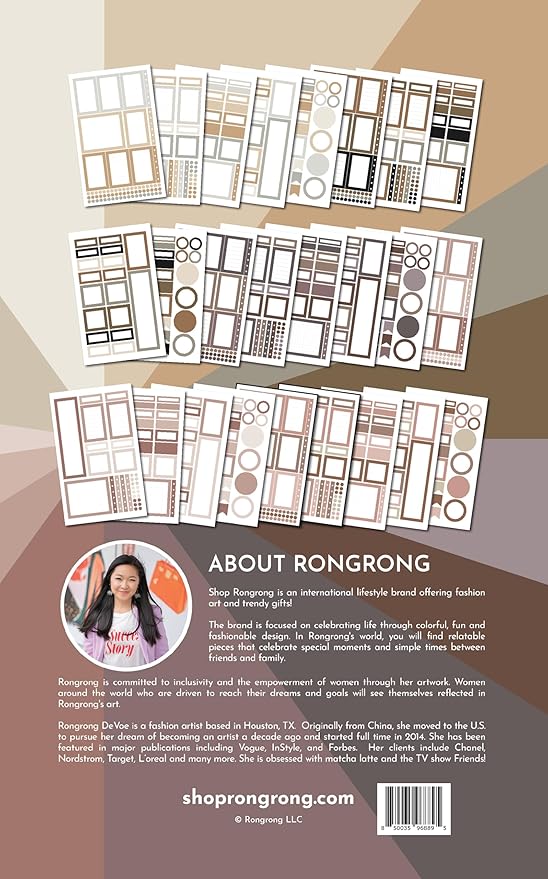 Rongrong Neutral Palette Functional Planner Stickers Book for Planners, Calendars, Journals – Elevate Your Planner's Functionality – Scrapbook Accessories – 25 Pages