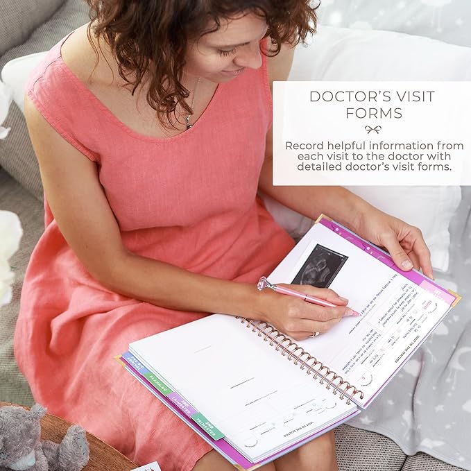 Clever Fox Pregnancy Journal & Memory Book - Pregnancy Planner & Notebook for Expecting Moms – Baby Keepsake, First Time Moms Gift (Lavender, 9" x 10.5" SonoFrame Edition)