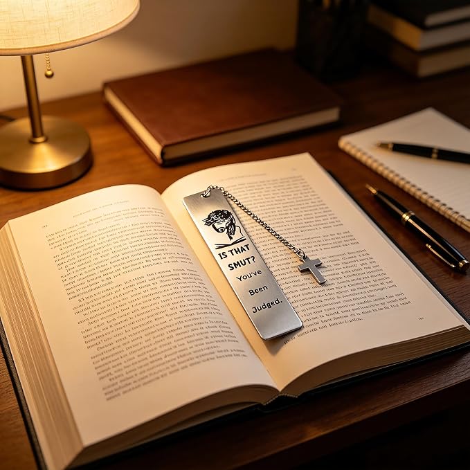 Metal Bookmark Funny Gifts Bookmarks for Women Men Reading Gifts Book Lovers Gift Box Birthday Christmas Easter Gift for Adults Teen Boys Girl (Metal Bookmark Cross Pendant)