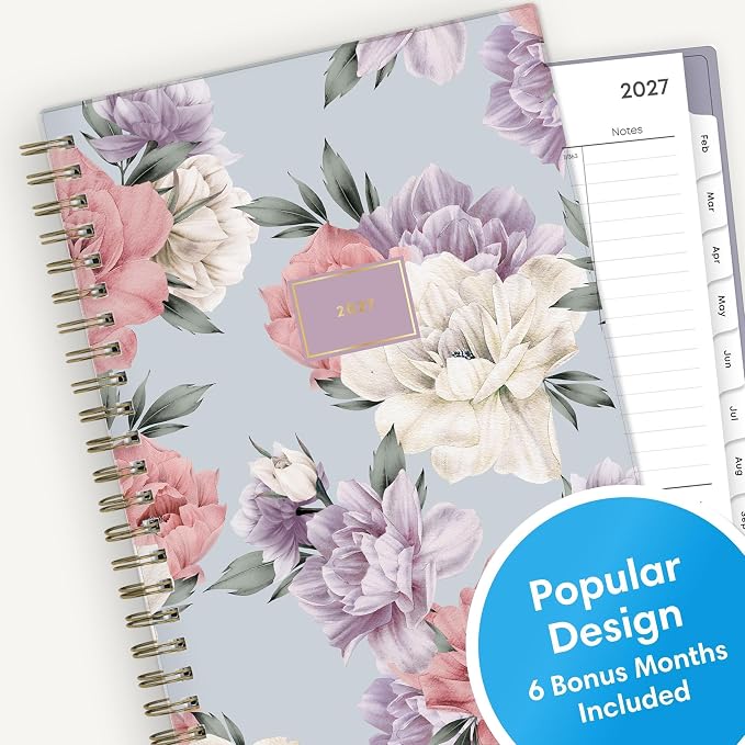 Blue Sky 2027 Weekly and Monthly Planner Calendar, January 2027 - December 2027, 5" x 8", Flexible Frosted Cover, Laminated Tabs, Durable Twin Wire Binding, Tula