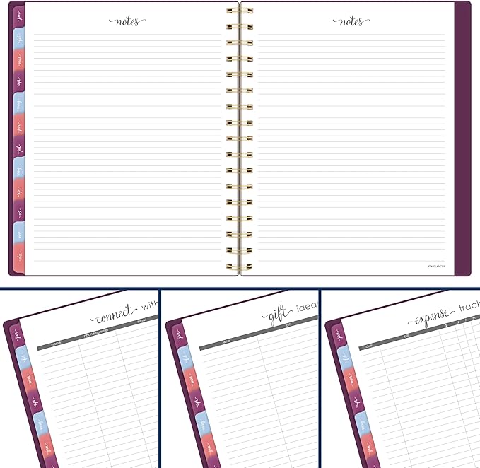 AT-A-GLANCE 2027 Planner, Weekly & Monthly, 13-Month Jan-Jan, 7" x 8.75", Harmony, Mulberry (1099-805-18-27)