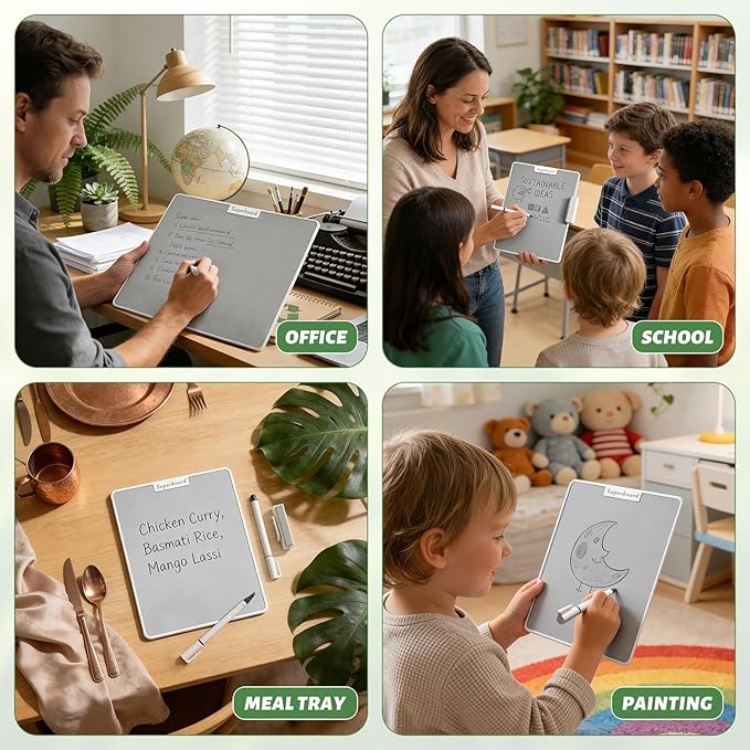 UNCLE BOARD 15 inch x 9 inch Dry Erase Board, Magnetic Small White Board with 3 Magnetic Pens, Portable Student Whiteboard - Perfect for Planning, Drawing, Memos, to-Do Lists.