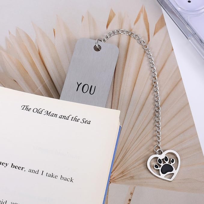 Dog Bookmark for Reading Women, Cute Dog Mom Gifts Funny Metal Dog Book Mark You Pawsed Here Bookmark Doggy Lovers Dogs Themed Gift for Owners Men Women Bookworm (Golden Retriever)