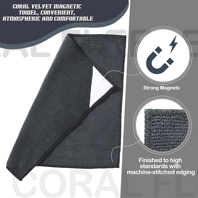 Gerrii 16 Pcs Magnetic Cleaning Cloth Dry Erasers for White Boards Compatible with Most Whiteboards Reusable Microfiber Cloth Whiteboard Eraser for Screens(Dark Gray)