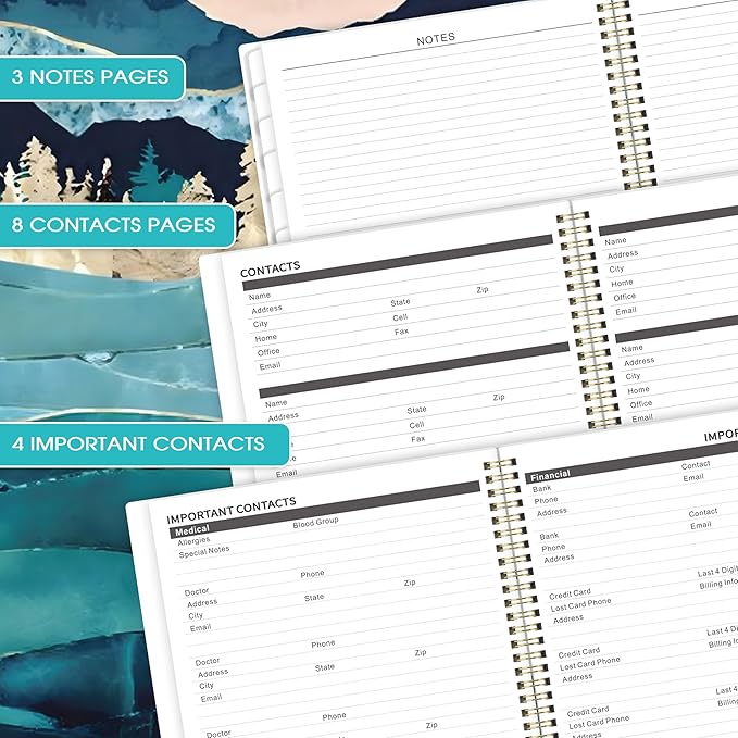 Monthly Planner 2026-2031 - 5 Year Monthly Calendar 2026-2031, Jul.2026 - Jun.2031, 9" x 11", 60 Months with Tabs, Double-Side Pocket, Holidays, Pages, Elastic Closure