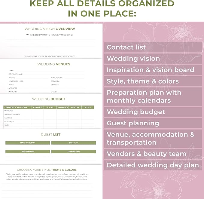 Clever Fox Wedding Planner Book and Organizer – Guided Wedding Planning Journal & Bridal Notebook with Tips & Checklists – Engagement Gifts for Bride or Engaged Couple (White)