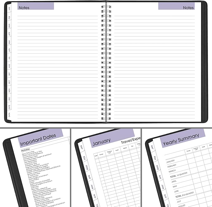AT-A-GLANCE 2027 Planner Refillable, Weekly & Monthly, 7.5" x 9.25", Executive, DayMinder, Black (G5450027)