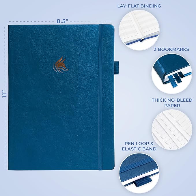 Clever Fox Planner PRO Premium Jan 2026-Jan 2027 – Luxurious Weekly, Monthly & Budget Agenda Organizer for Productivity & Reaching Goals, A4 Hardcover + Keepsake Box – Mystic Blue