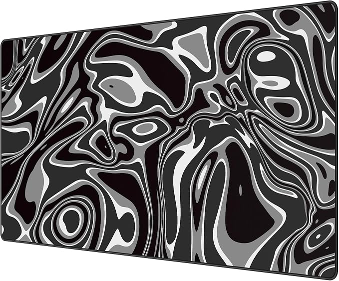 Rinaze Large Gaming Mouse Pad with Superior Micro-Weave Cloth, Extended Desk Mousepad with Stitched Edges, Anti-Slip Keyboard Pad for Computer, Home and Gaming