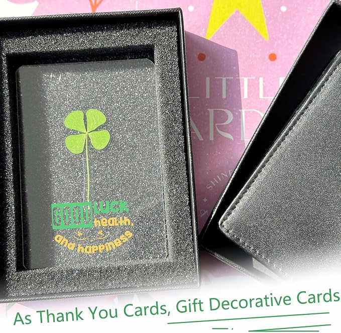 12 Sheets Four Leaf Clover Bookmarks - St. Patrick's Day Bulk Gifts, Good Luck Charms for Wallet, Books, or Coworkers, 4 Leaf Clover Lucky Cards for Gifting