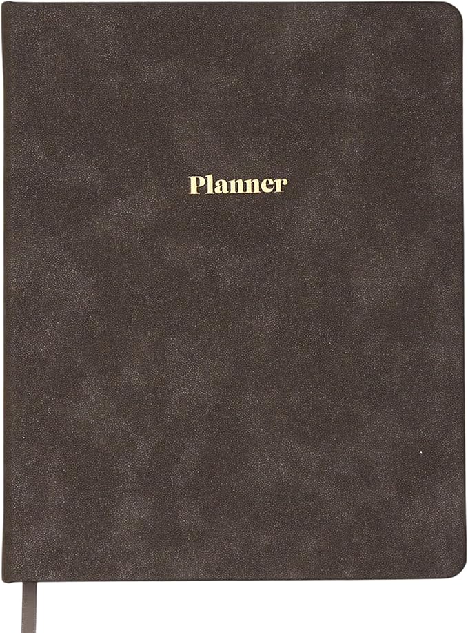 Blue Sky Everygirl Undated Planner, Weekly & Monthly Layout, Bookbound, Flexible Cover, Goal Setting and Time Management Organizer (Gray, 8" x 10")