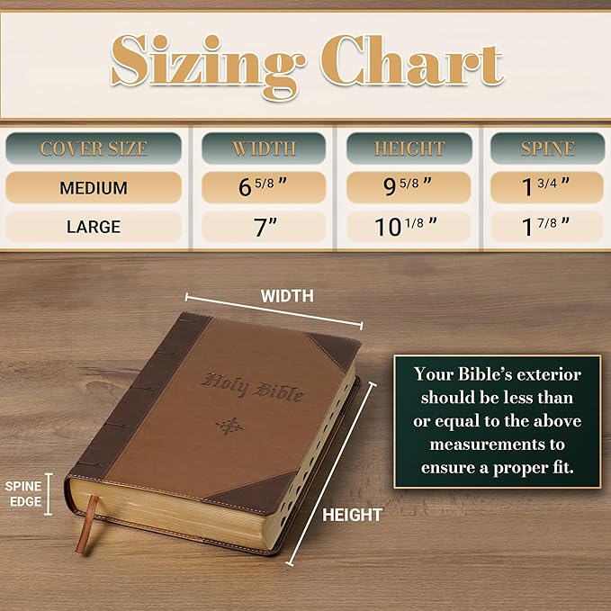 Christian Art Gifts Premium Vegan Leather Inspirational Bible Cover for Women: Trust Encouraging Bible Verse, Easy Carry Zippered Case, Pen Loops, Pockets, Debossed Florals, Pink & Light Brown, Medium
