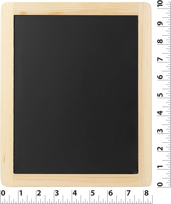 Plaid Enterprises Double-Sided Chalkboard Set, 8 ' x 10 ' With Decorative Wood Surface Frame, Perfect For Arts & Crafts, 6 Pack