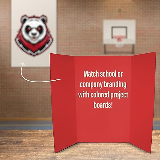 Flipside Products 36” x 48” Foam Project Boards for Presentations, Science Fair, School Projects, Event Displays and Trifold Picture Board - Red 3/16'' Thick - 3 Pack