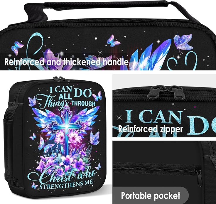 Bible Cover for Women, Bible Holder, Bible Cover With Handles, Bible Carrying Case, Bible Bags With Zipper and Pockets