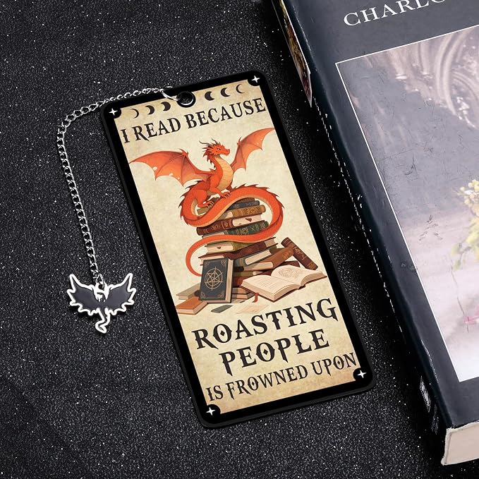 Dragon Bookmark - Dragon Gifts for Women Men Girls Fantasy Bookmark Gifts for Book Lovers Women Men Dragons Stuff Bookish Gift Funny Book Marks for Reading Kids Books Accessories for Reading Lovers