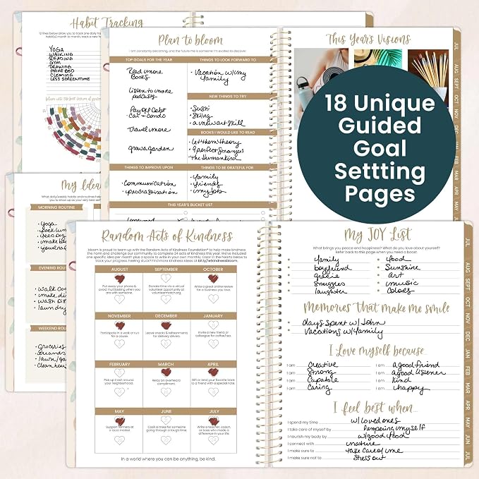 bloom daily planners 2026-2027 Planner (8.5” x 11") 13 Month Academic Year Organizer (July 2026 - July 2027) - Weekly & Monthly Agenda Book with Stickers & Tabs - Bows