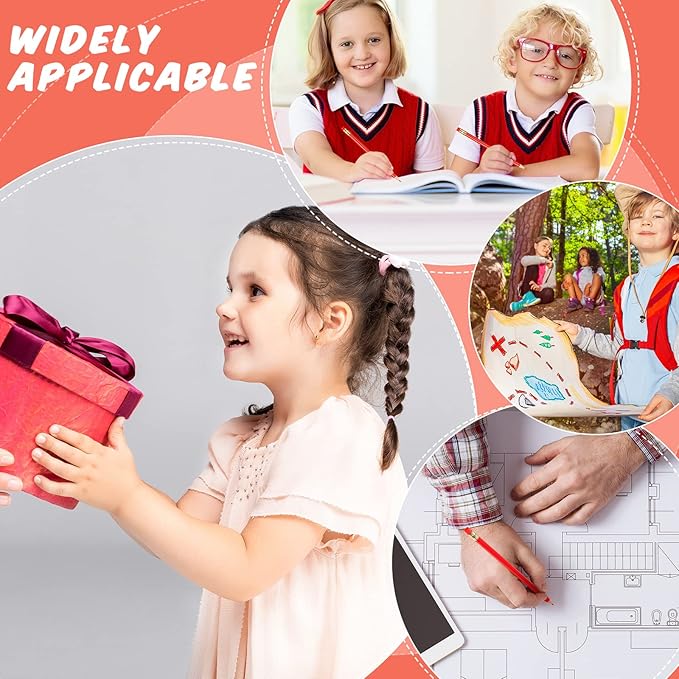 Chinco 12 Pieces HB Erasable Pencils Pre Sharpened Wooden Pencils with Eraser Correcting for Writing Drawing and Checking(Red)
